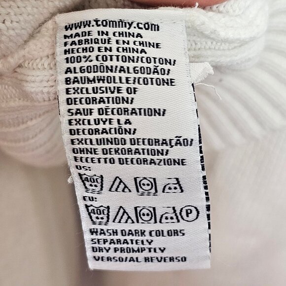 Women Knit Winter Fall Harvest Casual 3/4 Zip TurtleNeck Sweater TommyHilfiger L - Picture 11 of 15